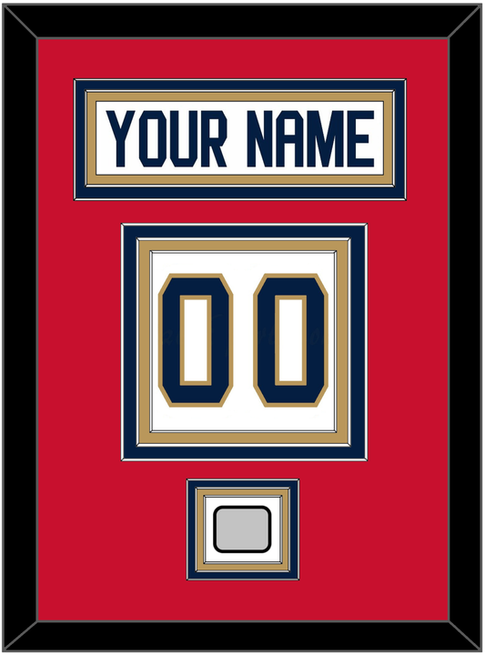 Florida Nameplate & Number (Back) With Stanley Cup Finals Patch - Road White - Premier Tier 3
