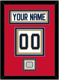 Florida Nameplate & Number (Back) With Stanley Cup Finals Patch - Road White - Triple Mat 3