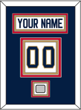 Florida Nameplate, Number (Back) & Back To Back Stanley Cup Champions Patch - Road White - Triple Mat 4