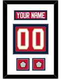 Florida Nameplate, Number (Back) & 2 Stanley Cup Finals Patches - Home Red - Double Mat 1