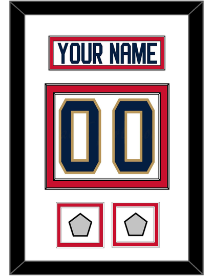 Florida Nameplate, Number (Back) & 2 Stanley Cup Finals Patches - Road White - Signature Tier 1