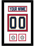 Florida Nameplate, Number (Back) & 2 Stanley Cup Finals Patches - Road White - Double Mat 1
