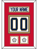 Florida Nameplate, Number (Back) & 2 Stanley Cup Champions Patches - Road White - Double Mat 2