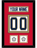 Florida Nameplate, Number (Back) & 2 Stanley Cup Finals Patches - Road White - Double Mat 2