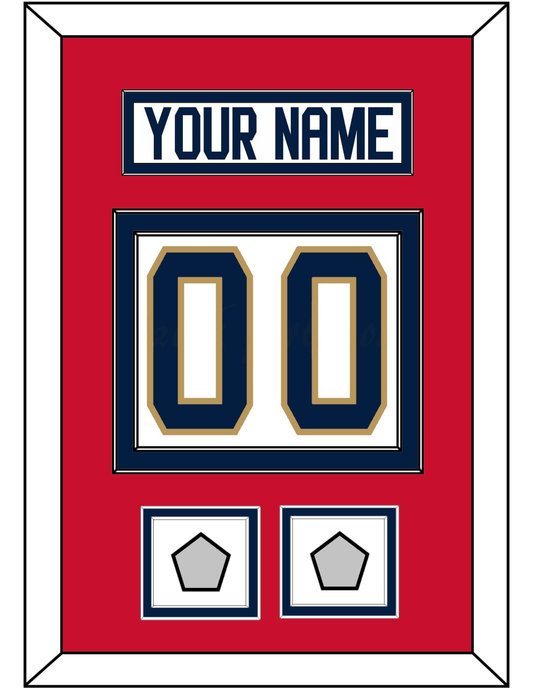 Florida Nameplate, Number (Back) & 2 Stanley Cup Finals Patches - Road White - Signature Tier 3