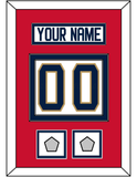 Florida Nameplate, Number (Back) & 2 Stanley Cup Finals Patches - Road White - Double Mat 3