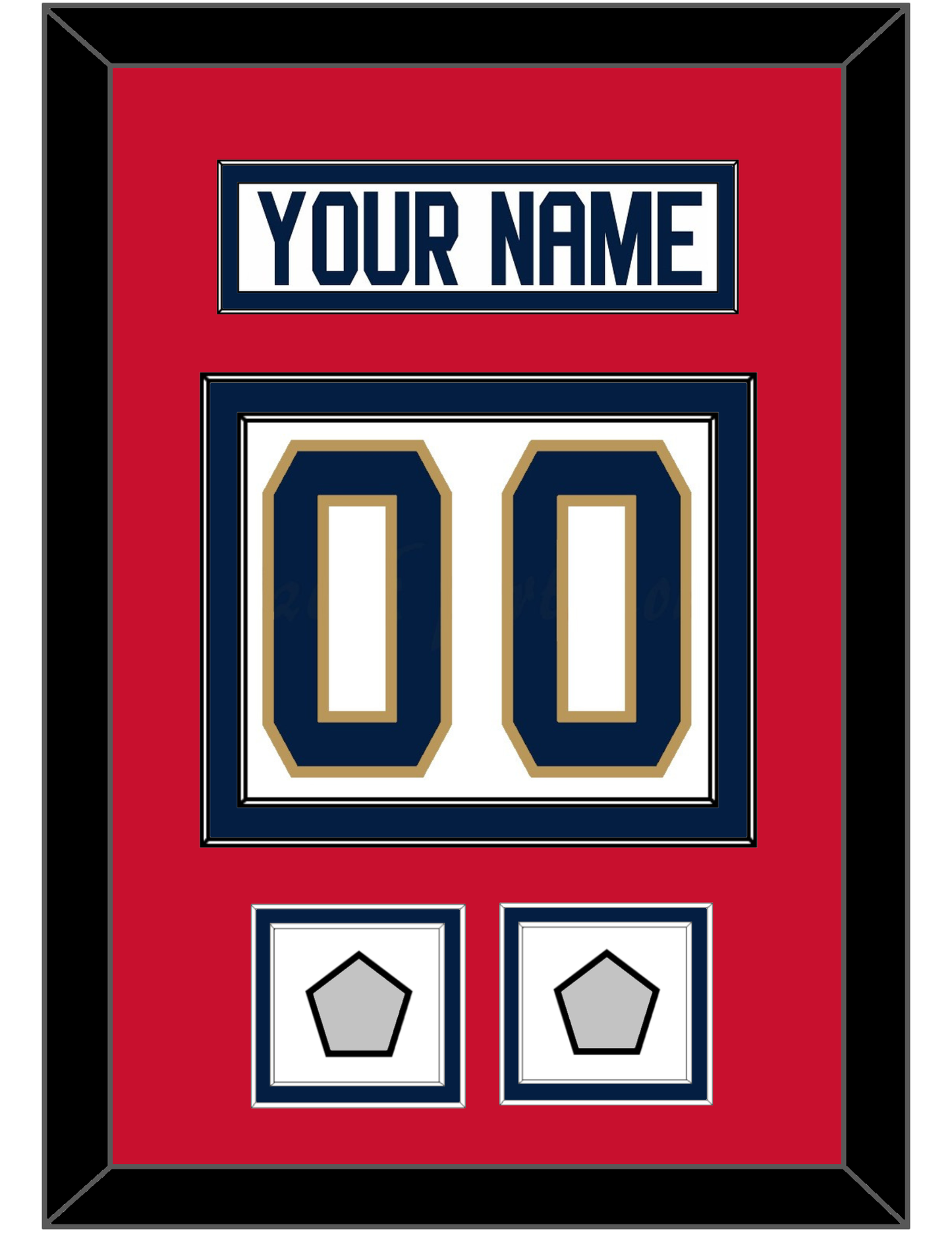 Florida Nameplate, Number (Back) & 2 Stanley Cup Finals Patches - Road White - Signature Tier 3