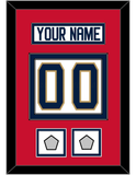 Florida Nameplate, Number (Back) & 2 Stanley Cup Finals Patches - Road White - Double Mat 3