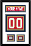 Florida Nameplate, Number (Back) & 2 Stanley Cup Finals Patches - Home Red - Triple Mat 1