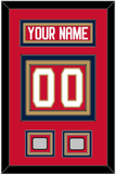 Florida Nameplate, Number (Back) & 2 Stanley Cup Finals Patches - Home Red - Triple Mat 2