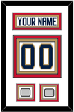 Florida Nameplate, Number (Back) & 2 Stanley Cup Finals Patches - Road White - Triple Mat 1