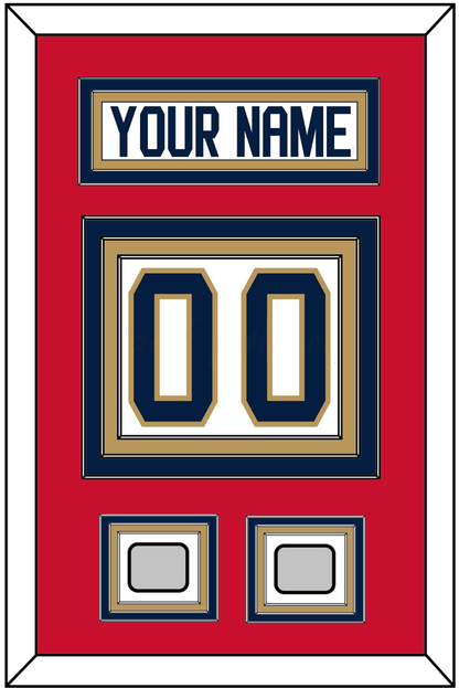 Florida Nameplate, Number (Back) & 2 Stanley Cup Finals Patches - Road White - Premier Tier 2