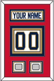 Florida Nameplate, Number (Back) & 2 Stanley Cup Finals Patches - Road White - Triple Mat 2