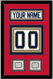 Florida Nameplate, Number (Back) & 2 Stanley Cup Finals Patches - Road White - Triple Mat 2