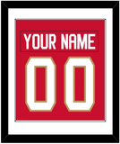 Florida Nameplate & Number (Back) Combined - Home Red - Single Mat 1