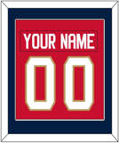 Florida Nameplate & Number (Back) Combined - Home Red - Single Mat 2
