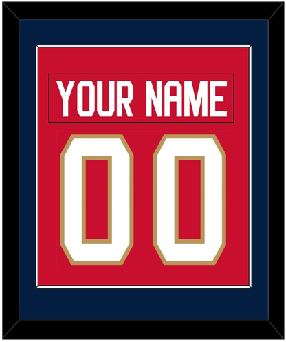 Florida Nameplate & Number (Back) Combined - Home Red - Essential Tier 2
