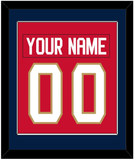 Florida Nameplate & Number (Back) Combined - Home Red - Single Mat 2