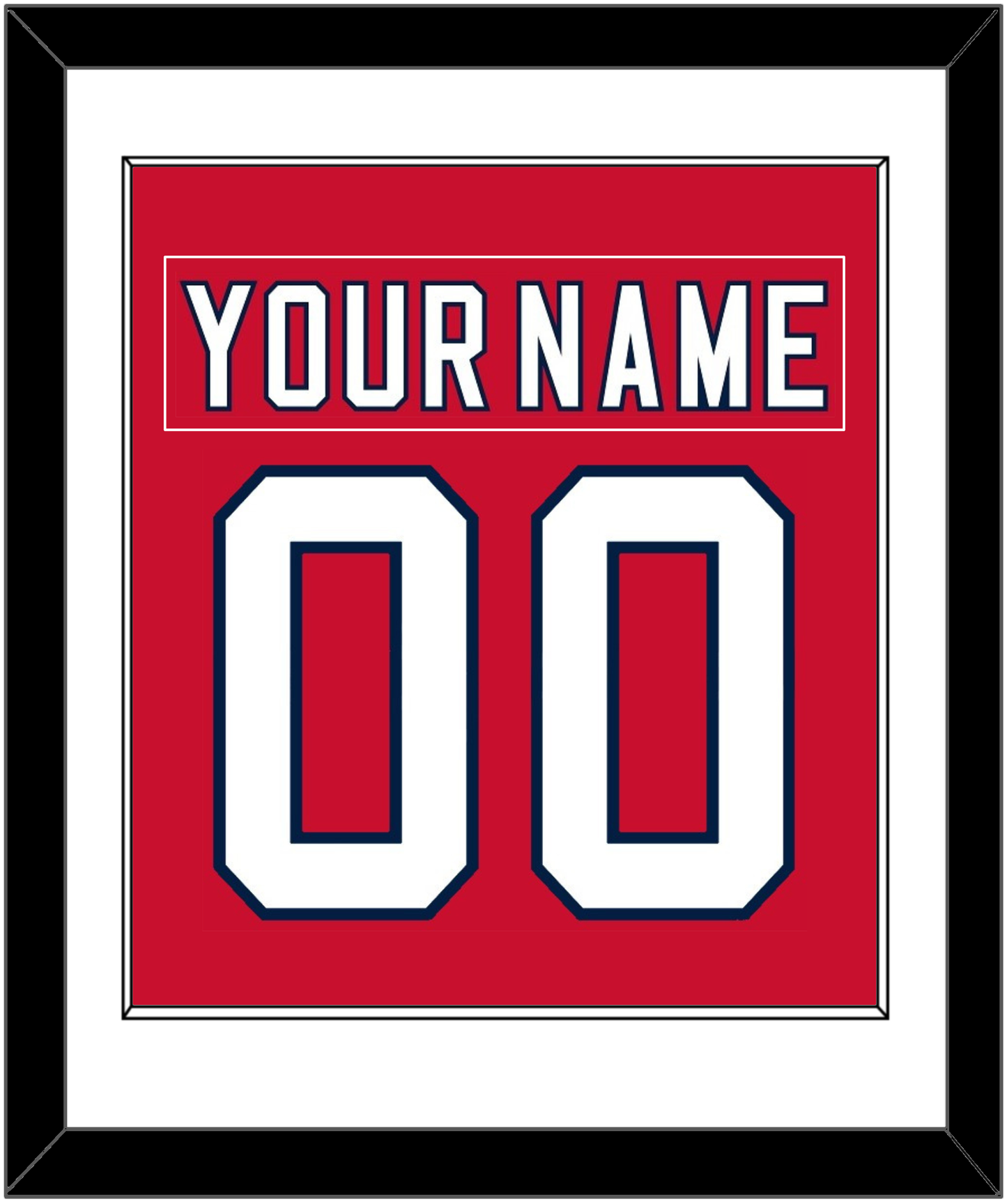 Florida Nameplate & Number (Back) Combined - Home Red (2011-2016) - Essential Tier 1