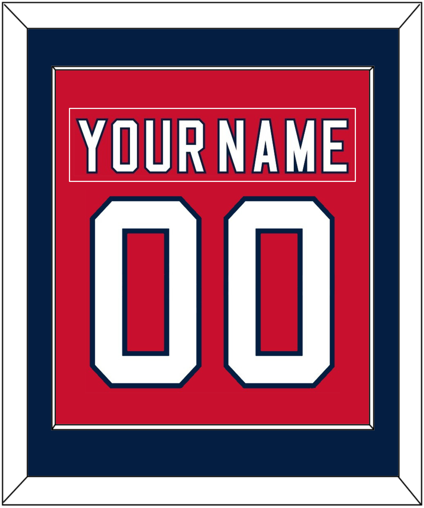 Florida Nameplate & Number (Back) Combined - Home Red (2011-2016) - Essential Tier 2
