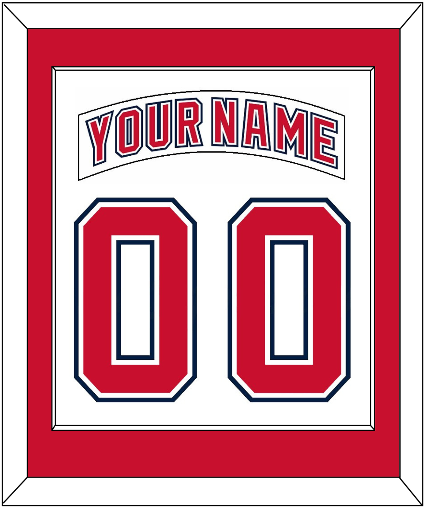 Florida Nameplate & Number (Back) Combined - Home White (1998-2003) - Essential Tier 1