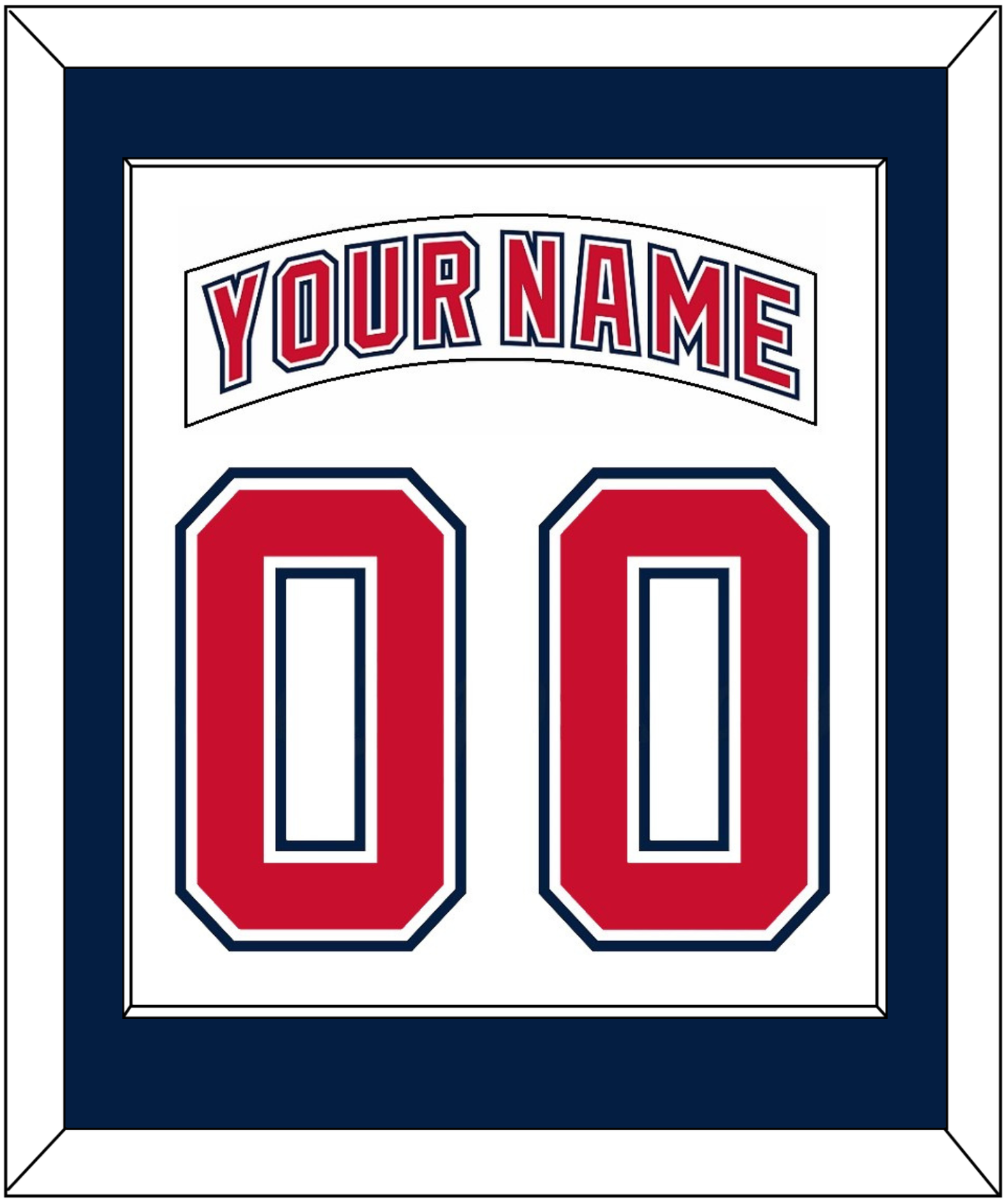 Florida Nameplate & Number (Back) Combined - Home White (1998-2003) - Essential Tier 2