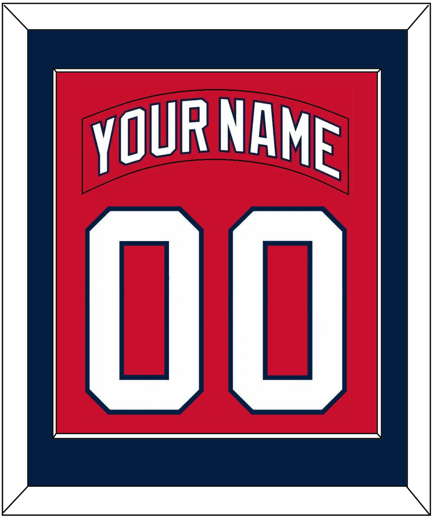 Florida Nameplate & Number (Back) Combined - Road Red (1998-2003) - Essential Tier 2