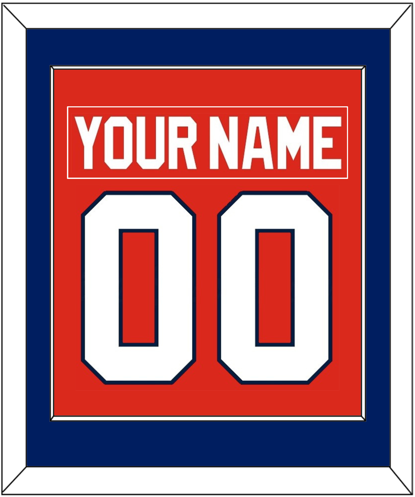 Florida Nameplate & Number (Back) Combined - Road Red (1993-1998) - Essential Tier 2