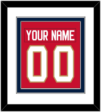 Florida Nameplate & Number (Back) Combined - Home Red - Signature Tier 1