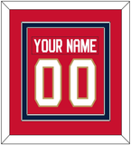 Florida Nameplate & Number (Back) Combined - Home Red - Double Mat 2