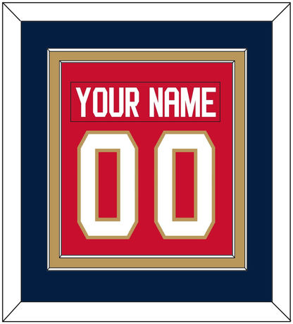 Florida Nameplate & Number (Back) Combined - Home Red - Signature Tier 3