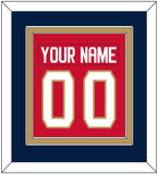 Florida Nameplate & Number (Back) Combined - Home Red - Double Mat 3