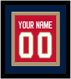 Florida Nameplate & Number (Back) Combined - Home Red - Double Mat 3