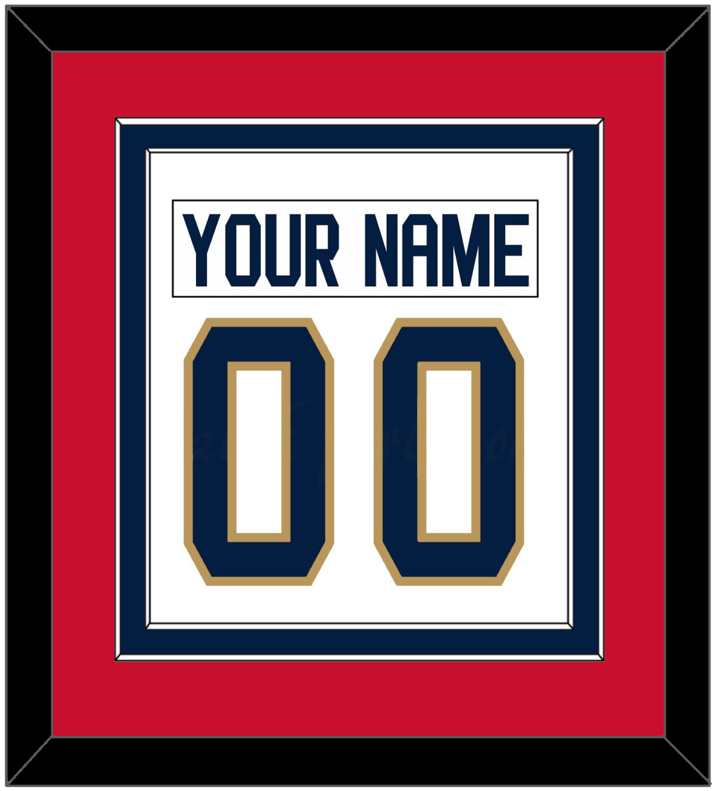 Florida Nameplate & Number (Back) Combined - Road White - Signature Tier 2