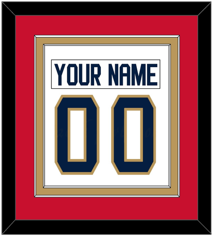 Florida Nameplate & Number (Back) Combined - Road White - Signature Tier 3