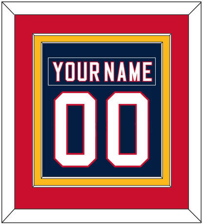 Florida Nameplate & Number (Back) Combined - Home Blue (2006-2007) - Signature Tier 3