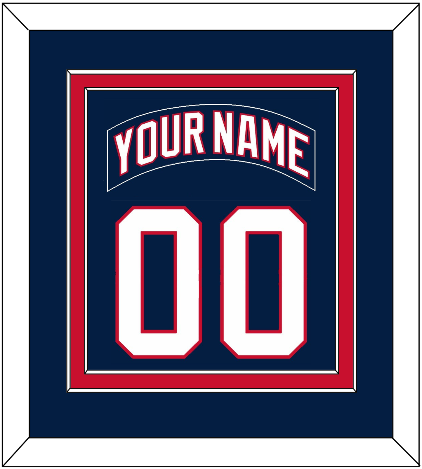 Florida Nameplate & Number (Back) Combined - Home Blue (2003-2006) - Signature Tier 2