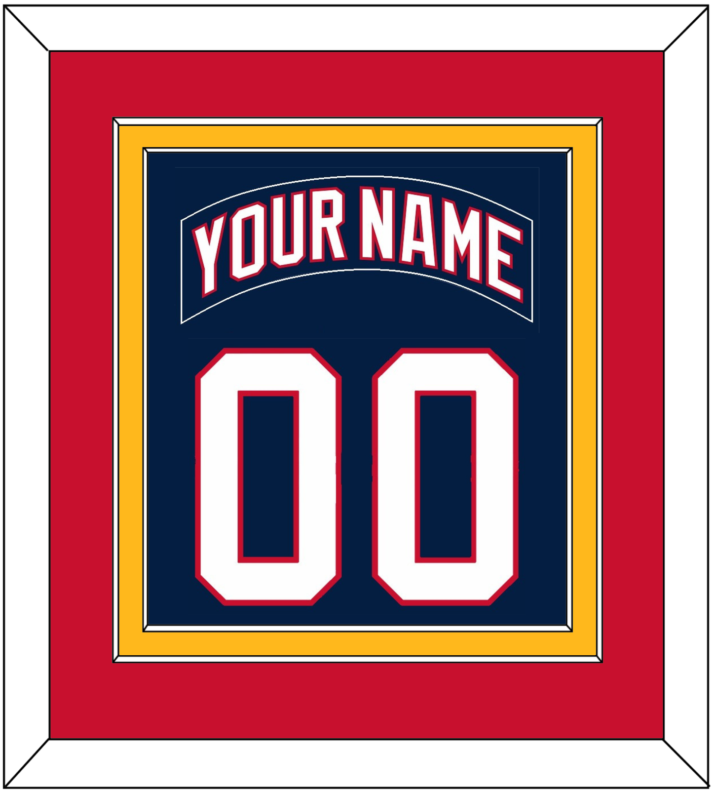 Florida Nameplate & Number (Back) Combined - Home Blue (2003-2006) - Signature Tier 3