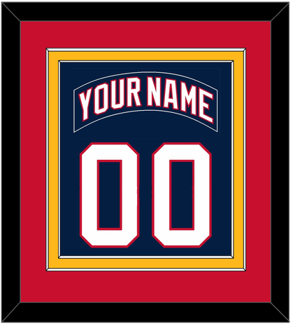 Florida Nameplate & Number (Back) Combined - Home Blue (2003-2006) - Signature Tier 3
