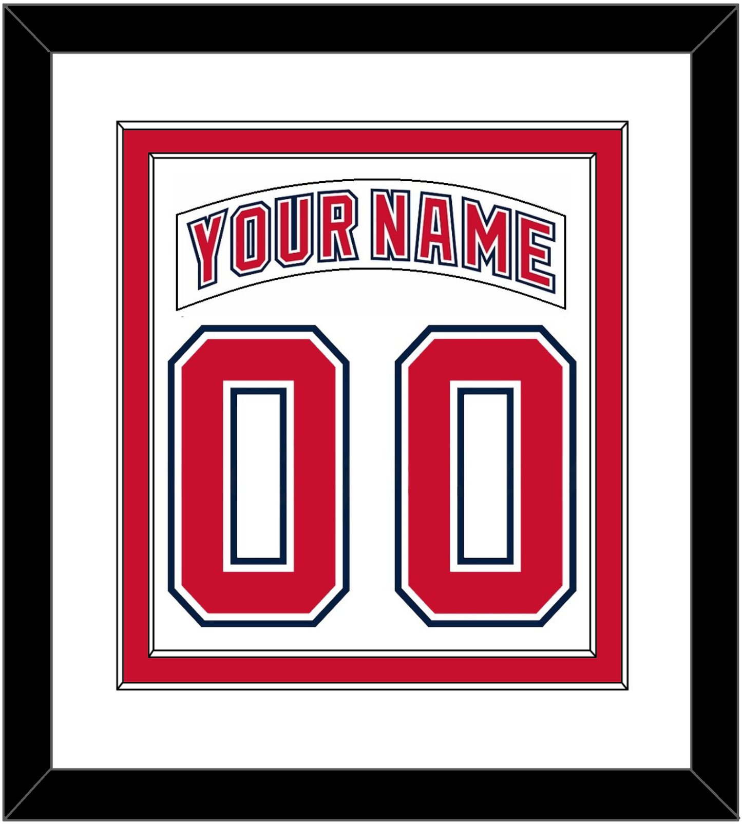 Florida Nameplate & Number (Back) Combined - Road White (2003-2006) - Signature Tier 1