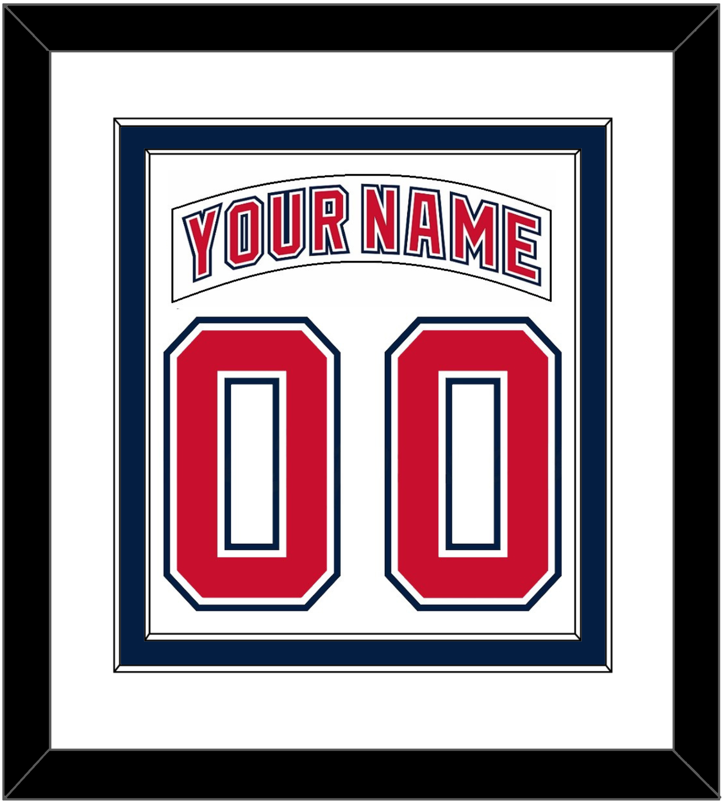Florida Nameplate & Number (Back) Combined - Road White (2003-2006) - Signature Tier 2