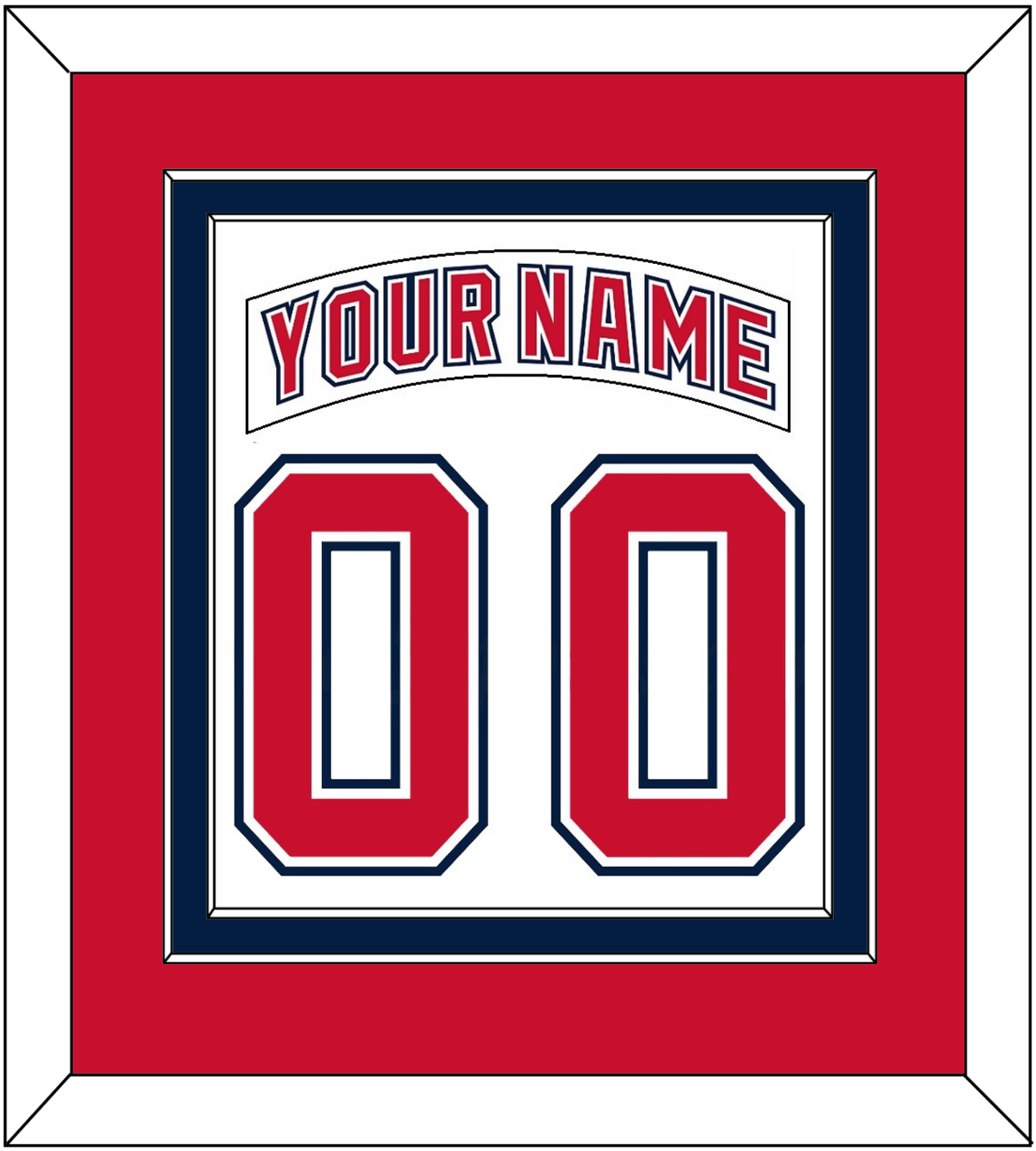 Florida Nameplate & Number (Back) Combined - Road White (2003-2006) - Signature Tier 3
