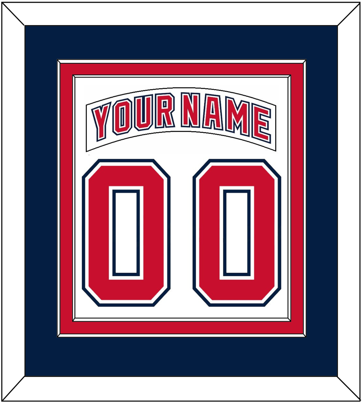 Florida Nameplate & Number (Back) Combined - Road White (2003-2006) - Signature Tier 4