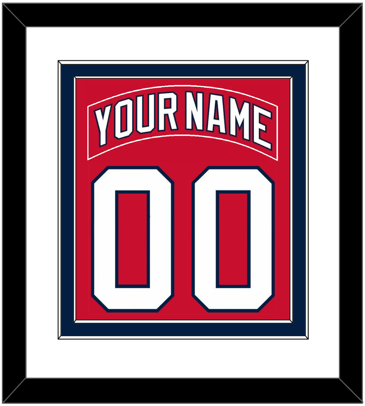 Florida Nameplate & Number (Back) Combined - Road Red (1998-2003) - Signature Tier 1