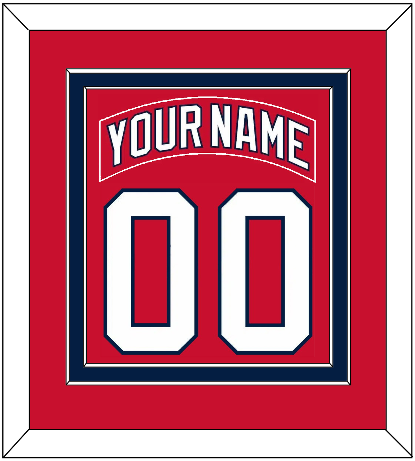 Florida Nameplate & Number (Back) Combined - Road Red (1998-2003) - Signature Tier 2