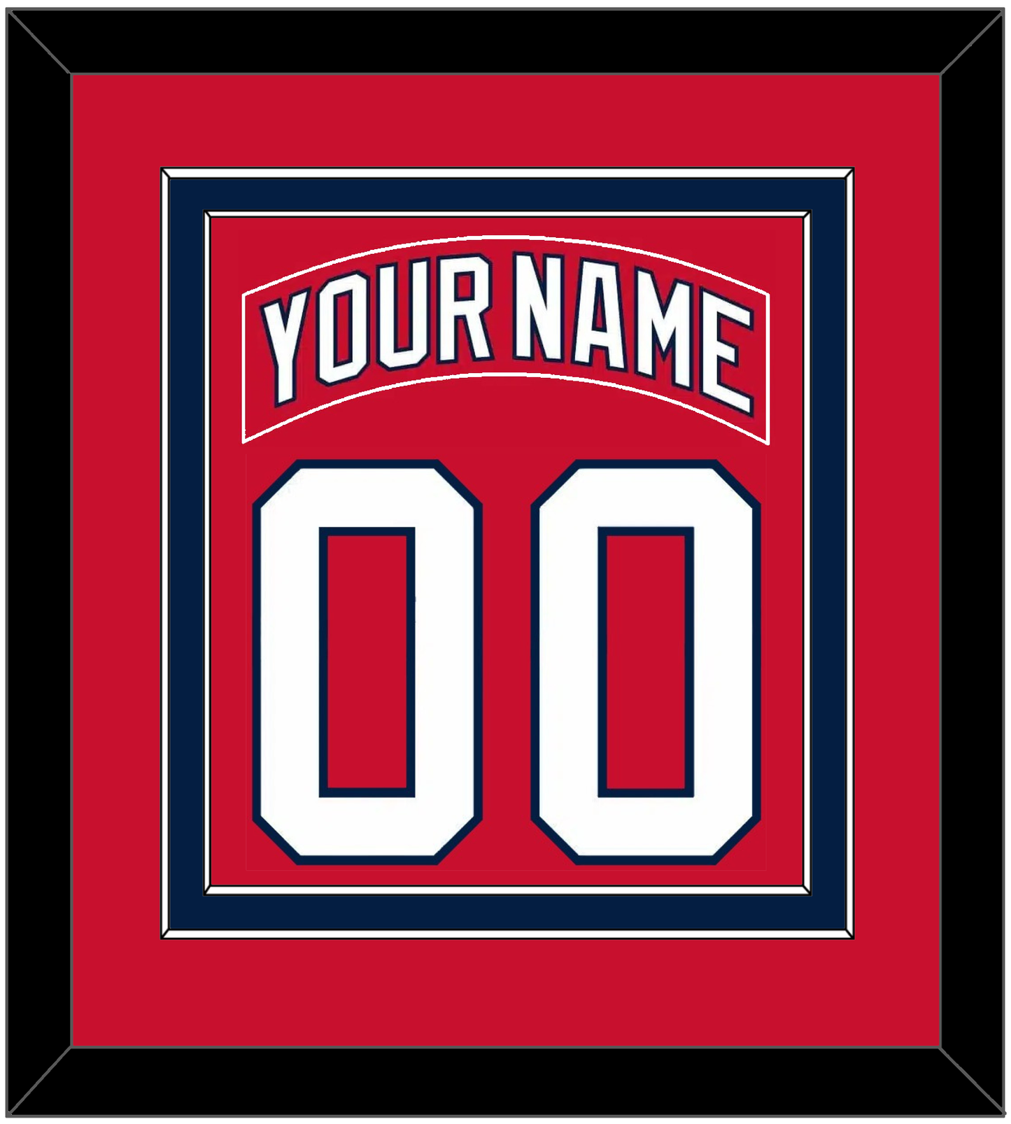 Florida Nameplate & Number (Back) Combined - Road Red (1998-2003) - Signature Tier 2