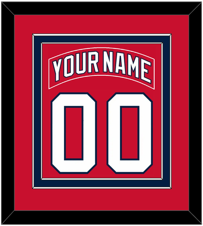 Florida Nameplate & Number (Back) Combined - Road Red (1998-2003) - Signature Tier 2