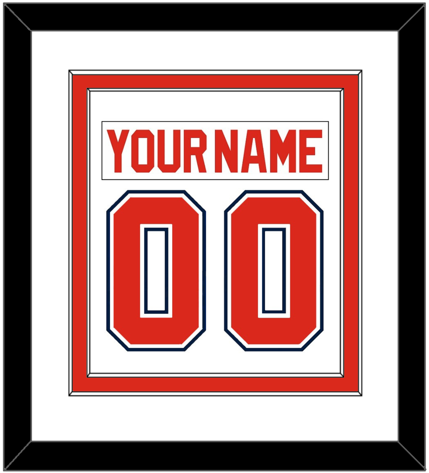 Florida Nameplate & Number (Back) Combined - Home White (1993-1998) - Signature Tier 2