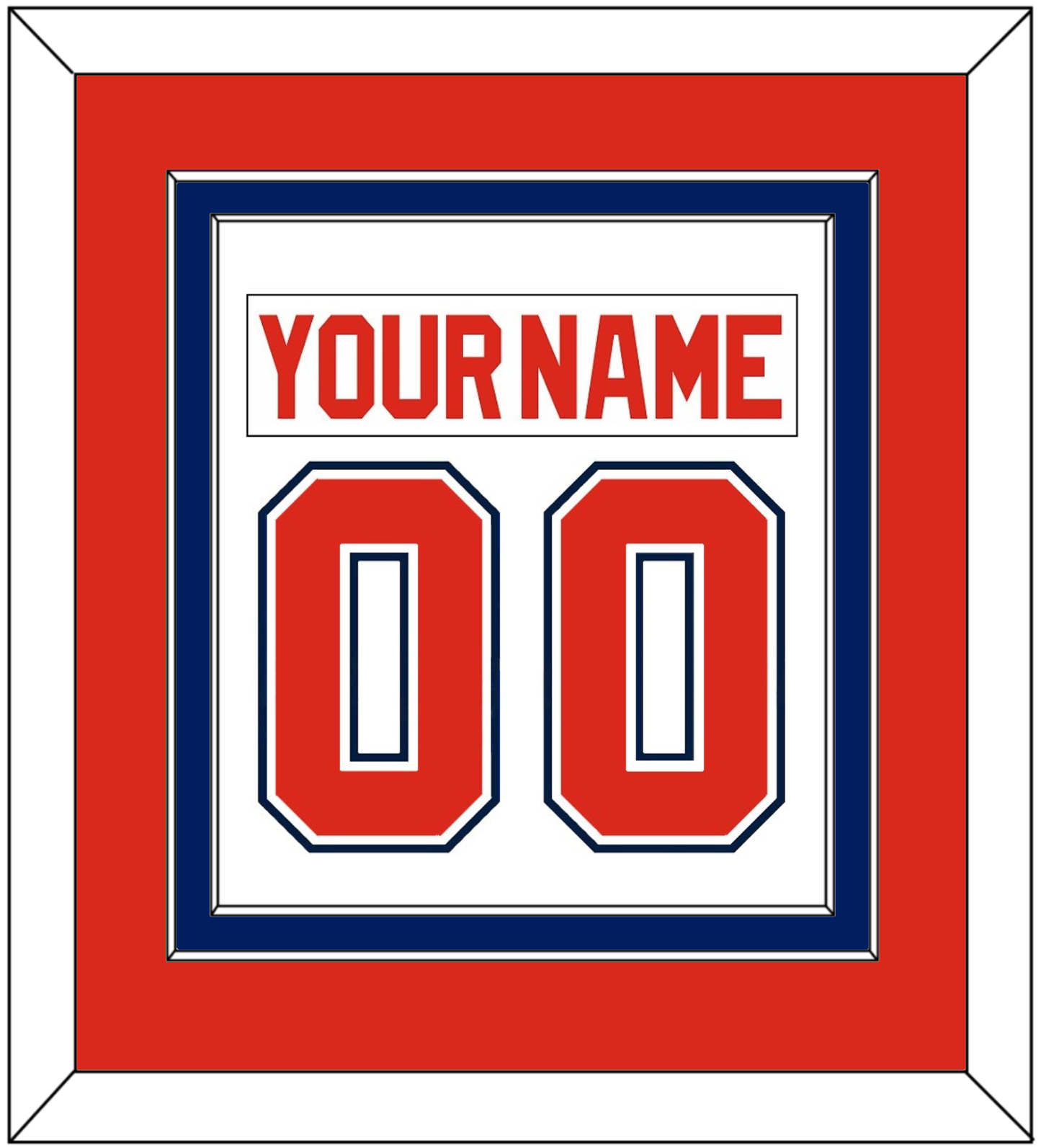 Florida Nameplate & Number (Back) Combined - Home White (1993-1998) - Signature Tier 3