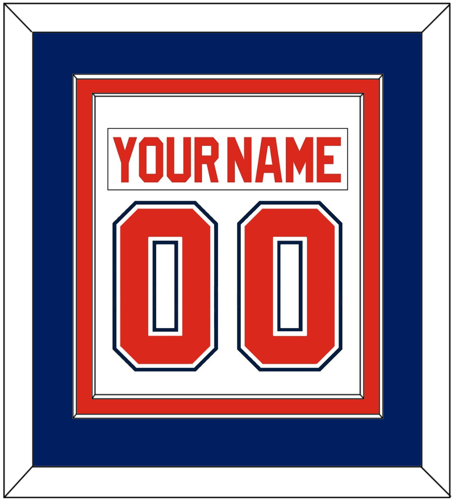 Florida Nameplate & Number (Back) Combined - Home White (1993-1998) - Signature Tier 4
